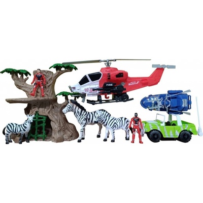 Wiky Záchrana zvířat sada s helikoptérou 39 cm