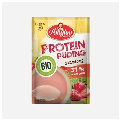Amylon Protein puding jahodový bez lepku BIO 45 g