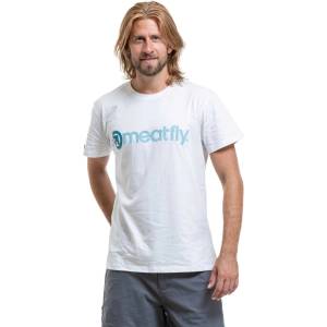Meatfly Мъжка тениска Meatfly Joe White / Blue Meatfly | Byal | МЪЖЕ | M