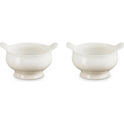 Misky na bujón Le Creuset kameninové béžové 600 ml 2 ks