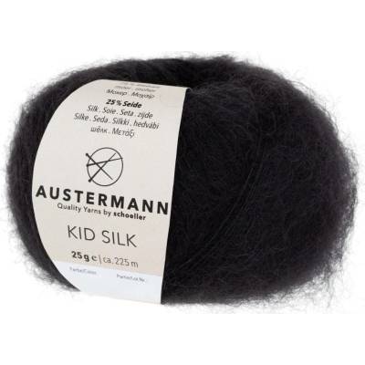 Pletací příze Austermann Kid Silk Barva: 02 SCHWARZ
