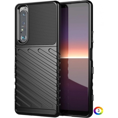 Sony Xperia 1 III Удароустойчив Twill Texture Калъф и Протектор