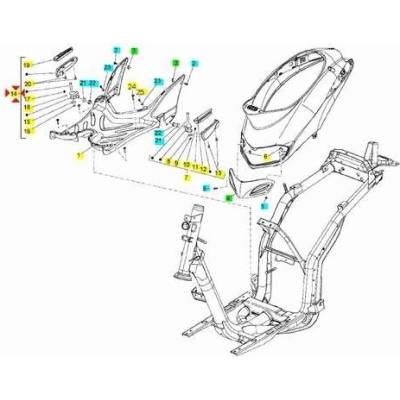 Piaggio Stupačka Liberty - pravá 656032500C