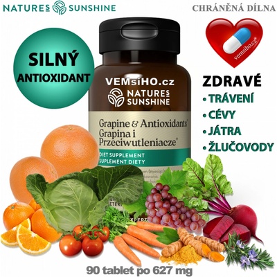 Nature’s Sunshine Grapin a Antioxidanty 90 tabliet po 627 mg