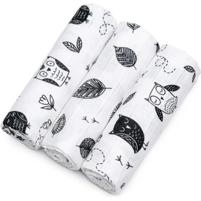 T-TOMI TETRA Cloth Diapers Owls 70x70 3 ks