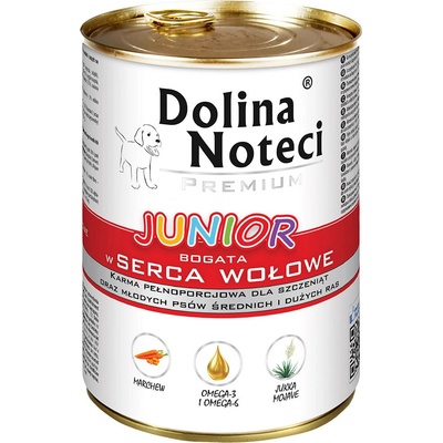 Dolina Noteci Premium Junior hovězí srdce 24 x 400 g