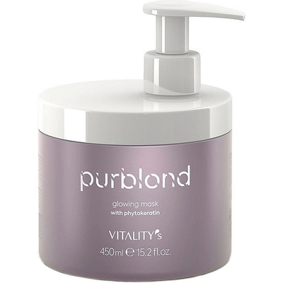 Vitalitys Purblond Glowing Mask keratínová maska pre studenú blond vlasov 450 ml