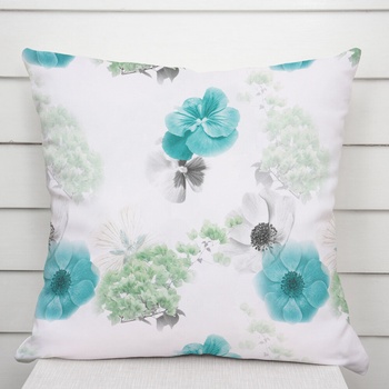 Biante TF-044 tyrkysové ruže na bielom 35 x 45 cm