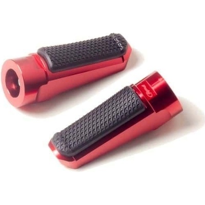 Stupačky bez adaptérů PUIG SPORT 7318R červená s gumou