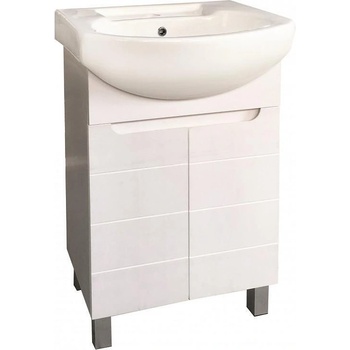 Inter Ceramic Долен шкаф за баня ICP 5041 NEW, Inter Ceramic, PVC, бял, с умивалник, 50x42x85см (5041 NEW)