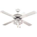 EUROLAMP Таванен вентилатор 4xE27/70W/230V, диаметър 132 см, бял (EU0146)