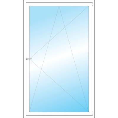 Okna Hned Plastové okno 1150 x 1900 mm bílé otevíravé a sklopné pravé