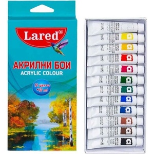 Lared Акрилни бои LARED - 12 цвята х 12 ml