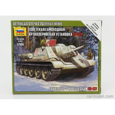 Zvezda Uztm Su-122 Military Tank 1944 1:100