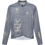 CafÉ du cycliste Мъжка фланелка с дълъг ръкав за колоездене CAFÉ DU CYCLISTE Constance Cycling jersey - Cliffside Gray (056-4334-0111)