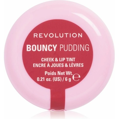 Revolution Bouncy Pudding Lip & Cheek multifunkčné líčidlo na pery a tvár Pink Mood 6 g