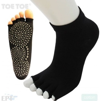ToeToe JOGA NO FINGER trainer bezprstové ponožky protiskluzové černá