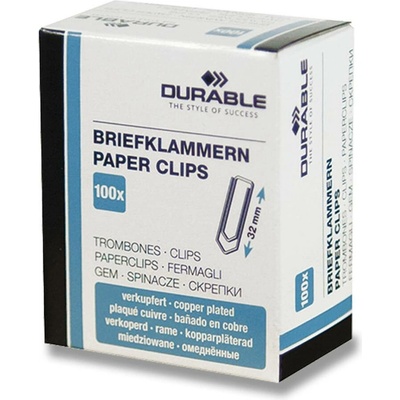 Durable - kancelářské sponky - 32 mm, 100 ks