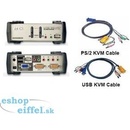Aten CS-1732B 2-Port USB 2.0 KVMP Switch OSD, 2x USB Cables, 2-port Hub, Audio