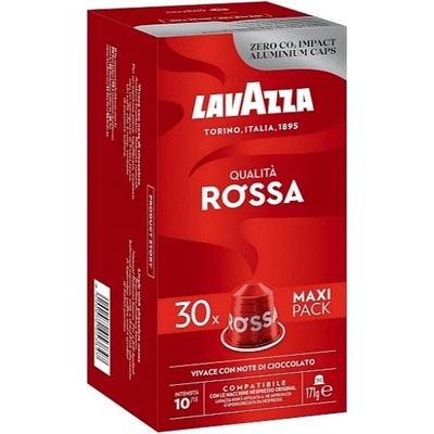30 бр. алуминиеви кафе капсули Lavazza Rossa съвместими с Nespresso