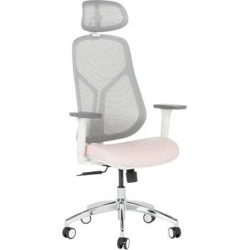 Bittel Ергономичен стол КАРМЕН 7901 w еко кожа - сив-розов