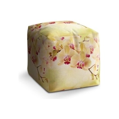 Sablio Taburet Cube Orchidej 2: 40x40x40 cm