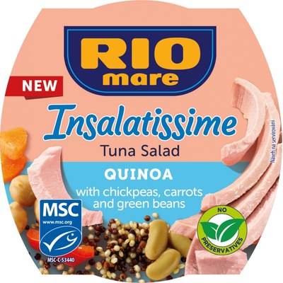 Rio Mare Insalatissime šalát s tuniakom quinoa s cícerom, mrkvou a fazuľami 160 g