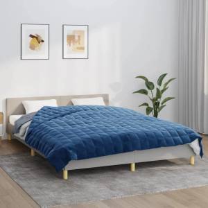 vidaXL Утежнено одеяло синьо 200x225 см 9 кг плат (350798)