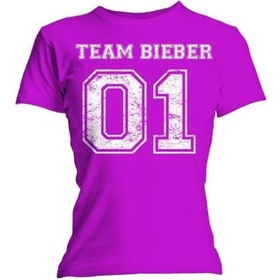 Justin Bieber tričko Team Bieber Žena Ružová