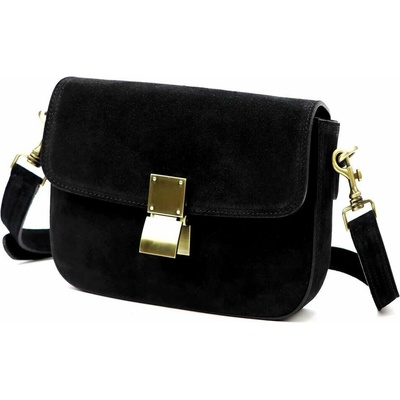 Luka dámska kožená kabelka 24-057-2 Black Small Purse with Adjustable Strap