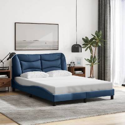 zahrada-XL 3207778 Rám postele bez matrace modrý textil