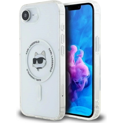 KARL LAGERFELD IML Metal Choupette Head MagSafe Калъф за iPhone 16e - бял (3666339454241)