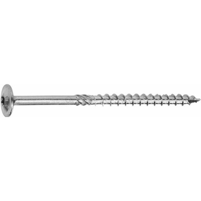 Konstrukční tesařský vrut BÍLÝ zinek 5x120 TORX T25 Zn TH talířová hlava (100 ks/bal)