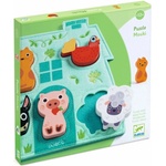 DJECO Wooden Block Puzzle Mouki пъзел 12m+