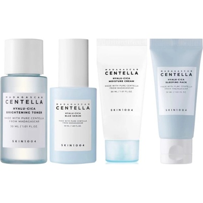 Skin1004 Madagascar Centella Hyalu-Cica Travel Kit tonikum 30 ml + sérum 30 ml + krém 30 ml + nočná maska 30 ml