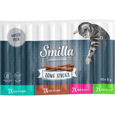 Smilla Long Sticks Mix 2 králičie, husacie, jahňacie a divina 30 x 5 g