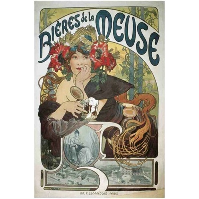 Pohled Alfons Mucha – Bieres, krátký