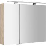SAPHO Mirró - Огледален шкаф с LED осветление 90x70x16 см, 2 врати, явор „Бардини MC090-0013 (MC090-0013)