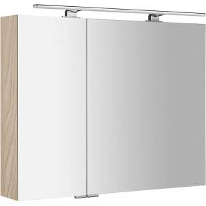 SAPHO Mirró - Огледален шкаф с LED осветление 90x70x16 см, 2 врати, явор „Бардини MC090-0013 (MC090-0013)