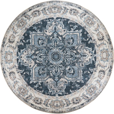 House Nordic Син кръгъл килим ø 200 cm Havana - House Nordic (3981281)