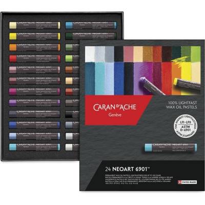 Caran d'Ache sada voskových olejových pastelů Neoart 24 kusů