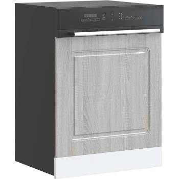 vidaXL Панел за съдомиялна машина, Kalmar, сив сонома, инженерно дърво (853663)