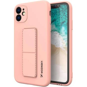 Wozinsky Калъф Wozinsky Kickstand Flexible Silicone, за iPhone 11 Pro Max, розов (KXG0017048)