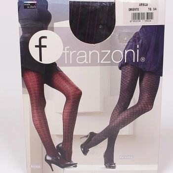 Image 1 of Чорапогащник в черно с лилаво райе - 70 den