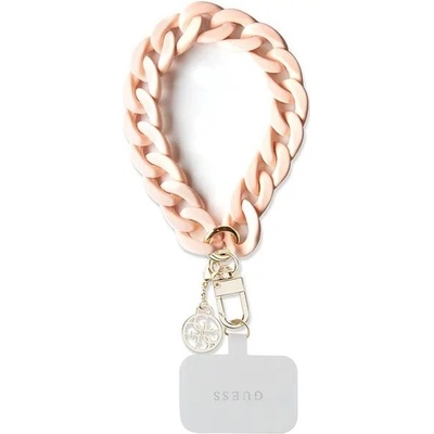 Guess GUOUCBMC4MP velký řemínek na ruku růžový akryl 4G Charm