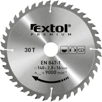 EXTOL PREMIUM 8803242 kotouč pilový s SK plátky, O 250x3,0x30mm, 60T