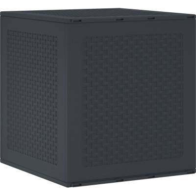 vidaXL Кутия за съхранение Антрацит 55 x 53 x 57 см Полипропилен (870579)