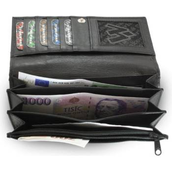Dámska kožená listová peňaženka Arwel 4233­ čierna