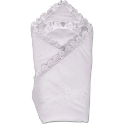 NEW BABY Bavlnená zavinovačka SWADDLING BLANKET biela