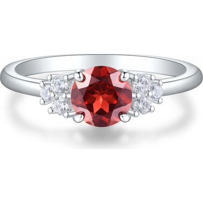 Olivie Stříbrný prsten PŘÍRODNÍ GRANÁT 8933